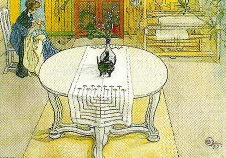 Carl Larsson suzanne med gunlog-suzanne och gunlog china oil painting image